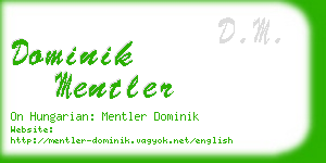 dominik mentler business card